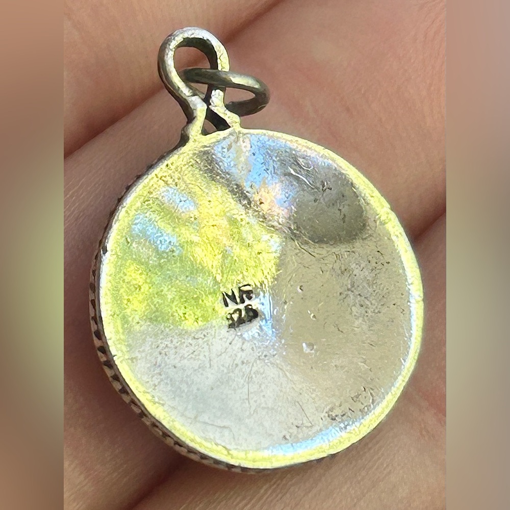 Sterling Silver Pendant With Abalone Inlay - image 3